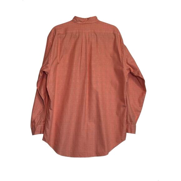 Daniel Cremieux orange plaid long sleeves shirt size Medium - Picture 5 of 10